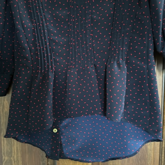 Lauren Moffatt asymmetric snap front blouse S - Picture 6 of 9
